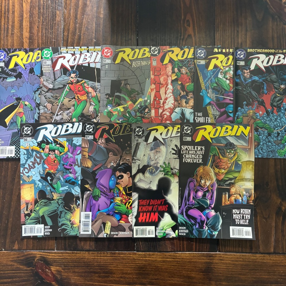 Robin DC Comics Lot 10 Issues 49-59 Special 50th Issue Cataclysm Nightwing 1998